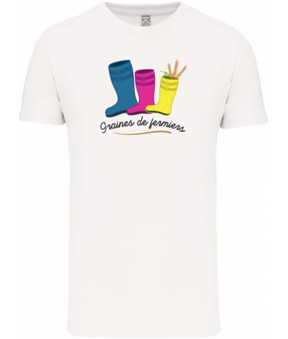 T-SHIRT BIO COL ROND ENFANT - WHITE