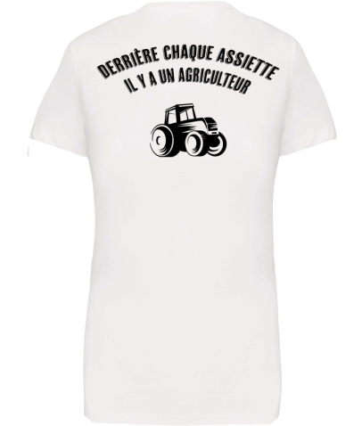 T-Shirt Femme - DERRIERE CHAQUE ASSIETTE...