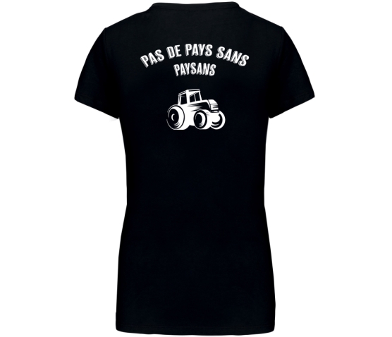 T-Shirt Femme - PAS DE PAYS SANS PAYSANS-Noir