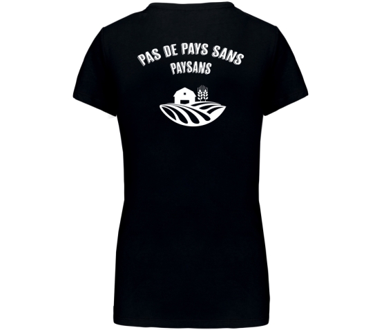 T-Shirt Femme - PAS DE PAYS SANS PAYSANS-Noir