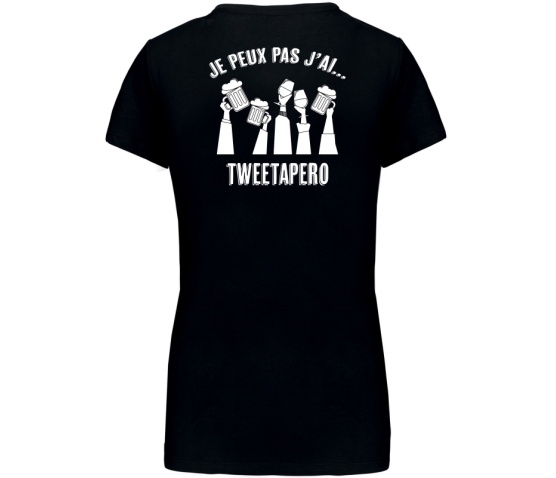 T-Shirt Femme - TWEETAPERO-Noir