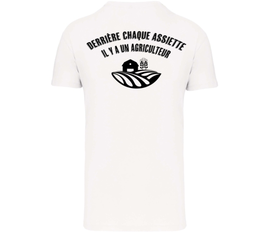 T-Shirt Homme - DERRIERE CHAQUE ASSIETTE...-Blanc