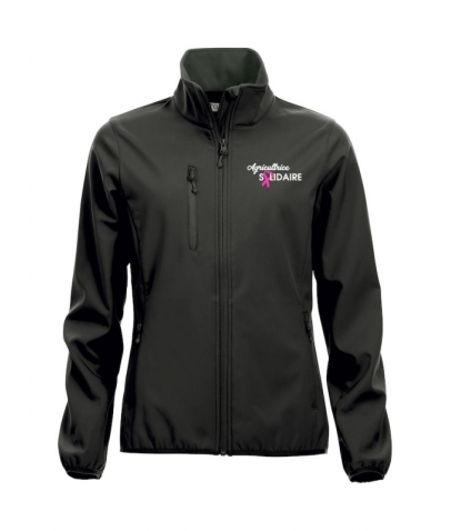 BASIC SOFTSHELL JACKET LADIES - BLACK