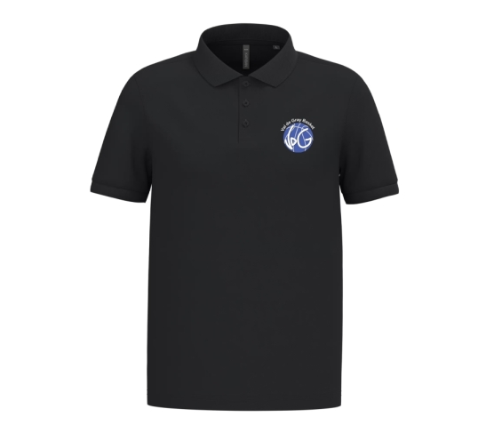 Polo ADULTE - Marquage coeur + logo dos-Noir