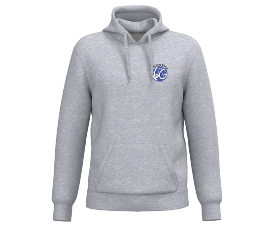 Sweat à capuche ADULTE logo club coeur + dos-Gris