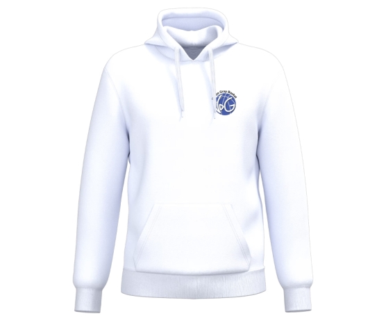 Sweat à capuche ADULTE - logo club coeur-Blanc