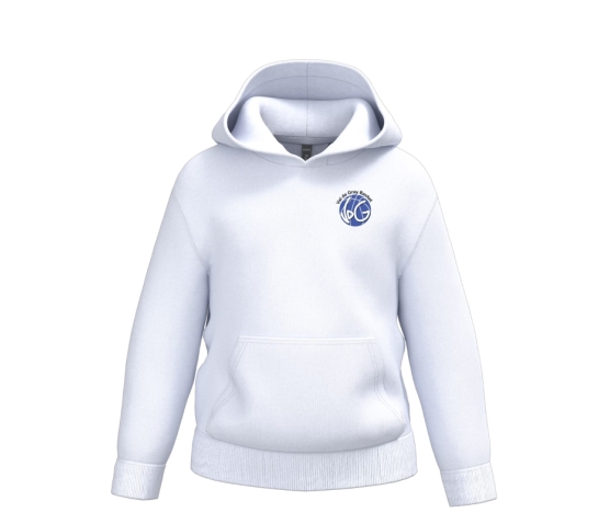 Sweat à capuche ENFANT - Marquage coeur-Blanc