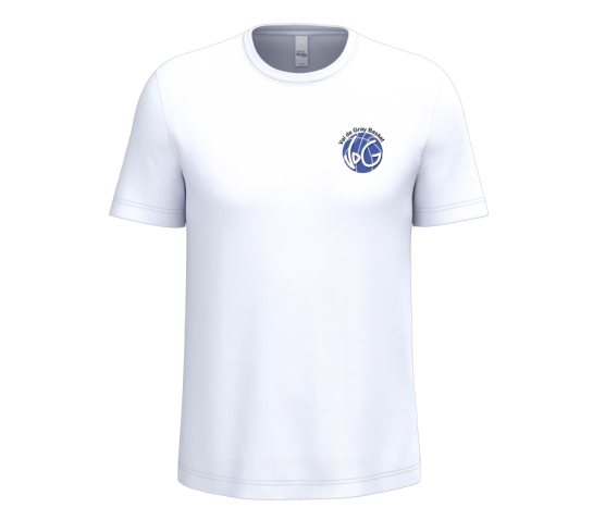 T-shirt ADULTE - logo club coeur + perso dos-Blanc