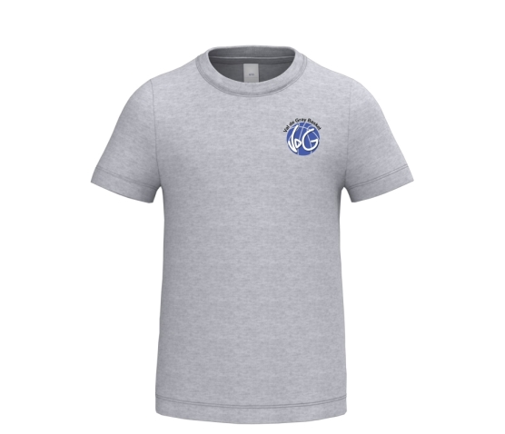T-shirt ENFANT - logo club coeur + dos-Gris