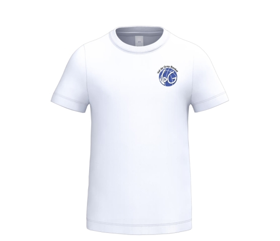 T-shirt ENFANT - logo coeur + perso dos-Blanc