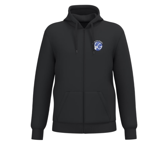 Veste ADULTE - logo club coeur + dos-Noir