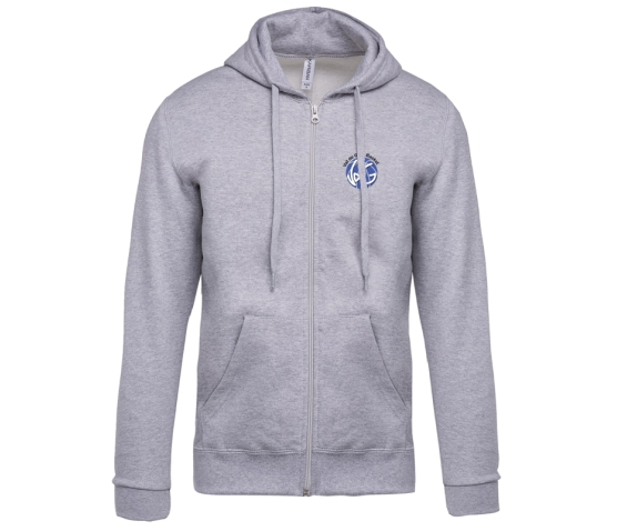 Veste ADULTE - Logo club coeur + perso dos-Gris