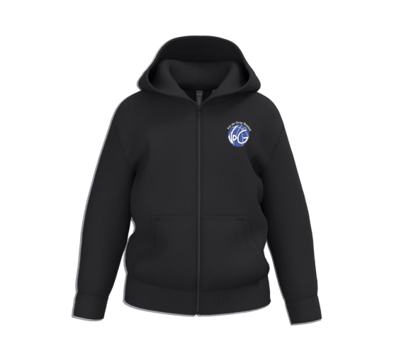 Veste ENFANT - Logo club coeur + dos-Noir