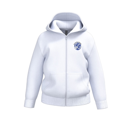 Veste ENFANT - Logo club coeur + perso dos-Blanc