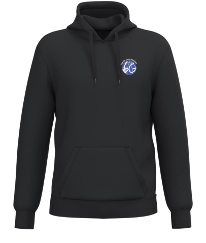 Sweat à capuche ADULTE - logo club coeur + perso dos