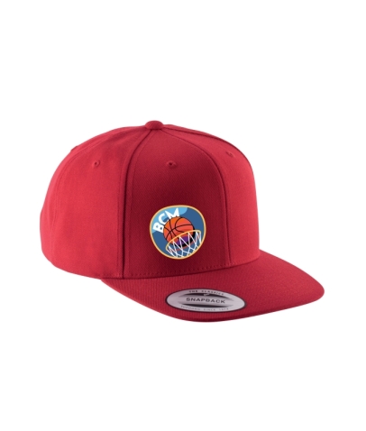 Casquette visière plate - BCM Matour - Rouge