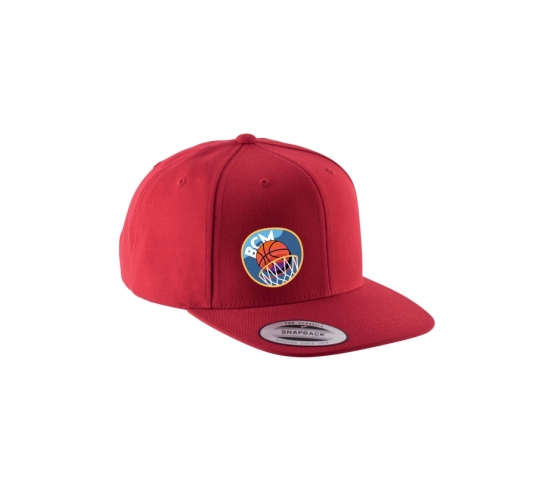 Casquette visière plate - BCM Matour - Rouge