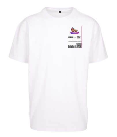 TEE-SHIRT OVERSIZE BOARDING PASS - ROADTOCARNAVALMARTINIQUE