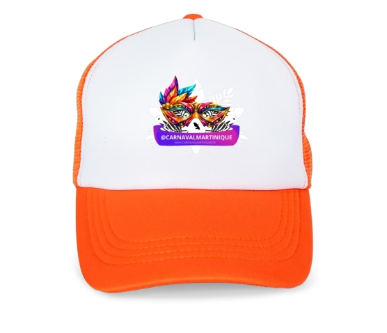 CASQUETTE - CARNAVALMARTINIQUE-Orange Haute Visibilité