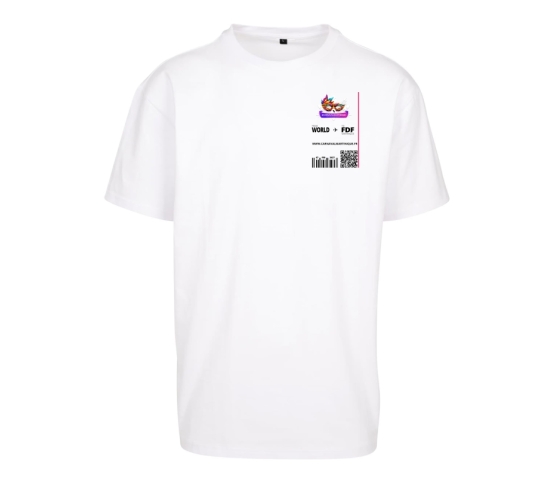 TEE-SHIRT OVERSIZE BOARDING PASS - ROADTOCARNAVALMARTINIQUE-Blanc