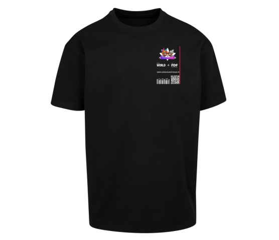 TEE-SHIRT OVERSIZE BOARDING PASS - ROADTOCARNAVALMARTINIQUE-Noir