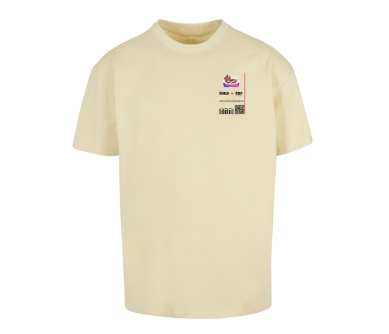 TEE-SHIRT OVERSIZE BOARDING PASS - ROADTOCARNAVALMARTINIQUE-Jaune