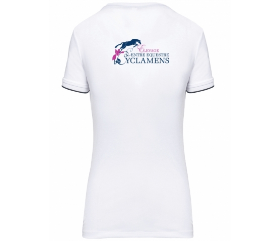 Tee-Shirt - Femme - Les Cyclamens-Blanc