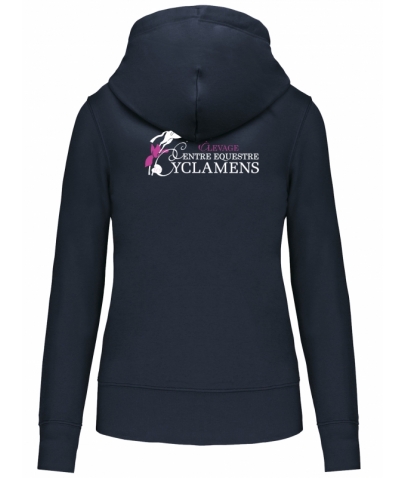 Sweat-shirt écoresponsable zippé - Femme - Les Cyclamens