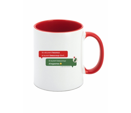 Mug - Ils vécurent heureux et eurent beaucoup d'enf... Et eurent beaucoup d'orgasmes-Rouge