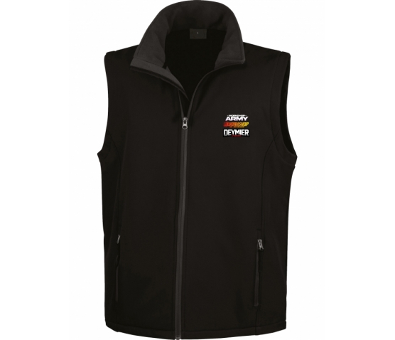 Bodywarmer Softshell - Deymier moto-Noir