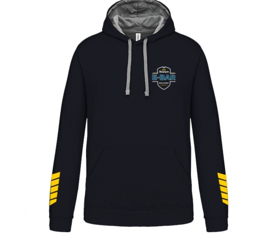 Hoody Contrasté - E-BAR - Homme-Bleu Marine