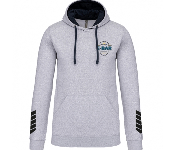 Hoody Contrasté - E-BAR - Homme-Gris