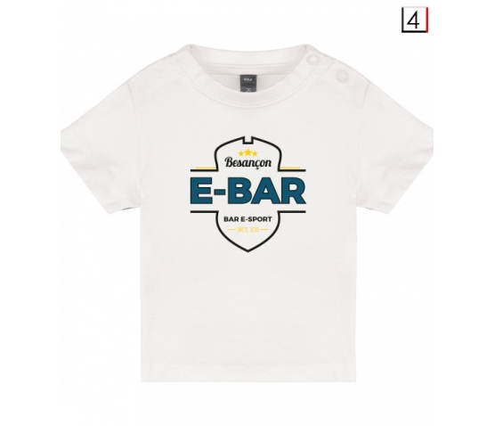 Tee-Shirt - E-Bar - Bébé-Blanc