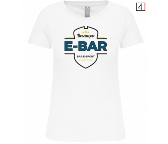 Tee-shirt - E-Bar Classics - Femme-Blanc