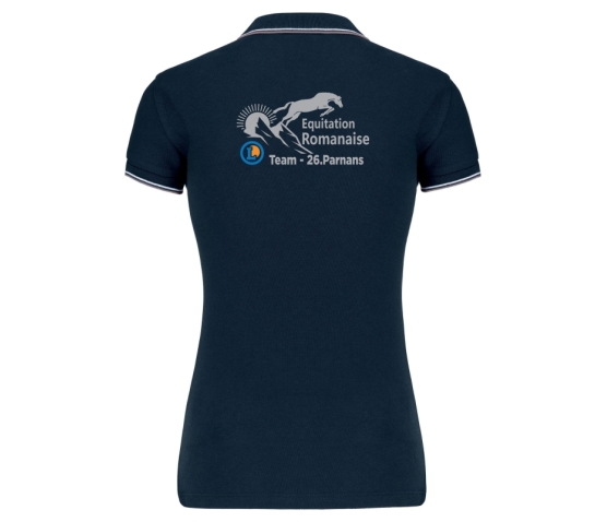 Polo - Femme - Equitation Romanaise-Bleu Marine