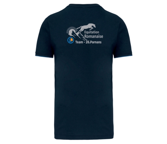 Tee-Shirt - Homme - Equitation Romanaise-Bleu Marine