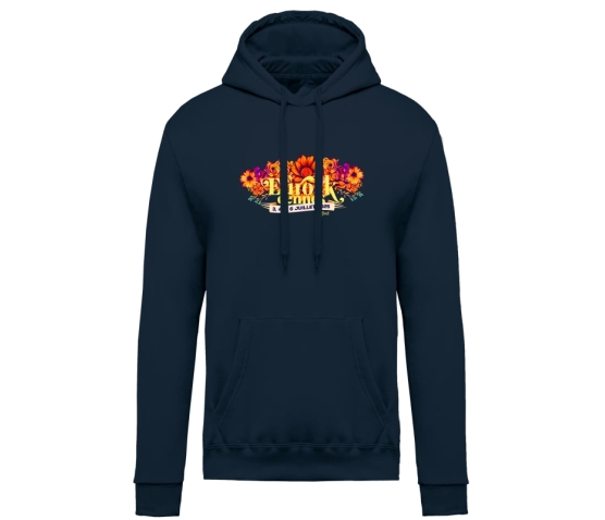 SWEAT À CAPUCHE - UNISEXE - EUROCKÉENNES - FLEURS-Bleu Marine