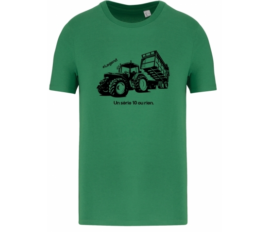 Tee-Shirt - Unisexe - Un série 10 ou rien - Vert-Noir