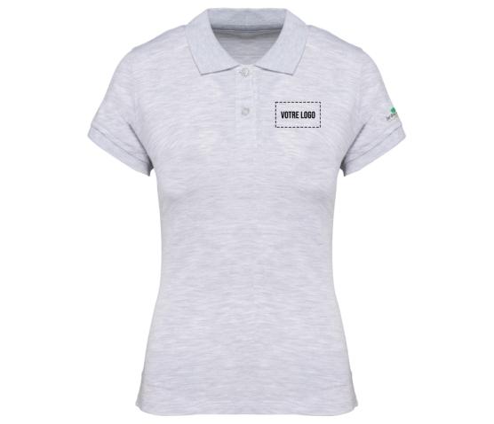 Polo - Femme- Jardiniers S.A.P-Gris Clair