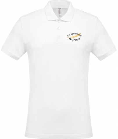 AGRICULTEURS DE FRANCE - POLO BIO HOMME BLANC