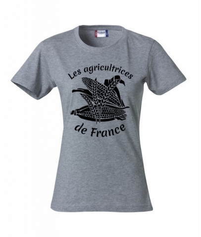 AGRICULTEURS DE FRANCE - T-SHIRT FEMME GRIS