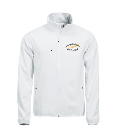 AGRICULTEURS DE FRANCE - SOFTSHELL HOMME BLANC