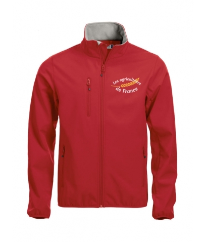 AGRICULTEURS DE FRANCE - SOFTSHELL HOMME ROUGE