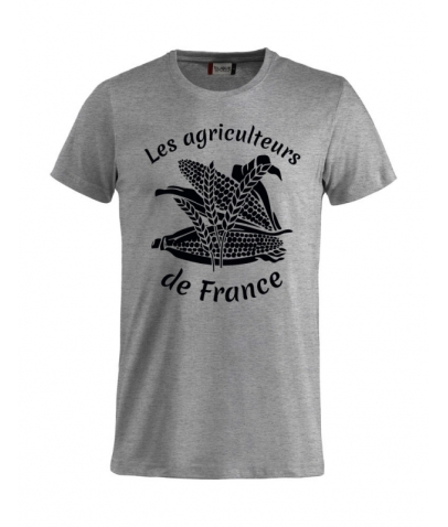 AGRICULTEURS DE FRANCE - T-SHIRT HOMME GRIS