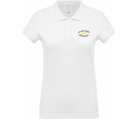 AGRICULTEURS DE FRANCE - POLO BIO FEMME BLANC