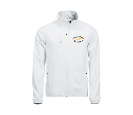 AGRICULTEURS DE FRANCE - SOFTSHELL HOMME BLANC