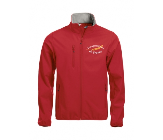 AGRICULTEURS DE FRANCE - SOFTSHELL HOMME ROUGE