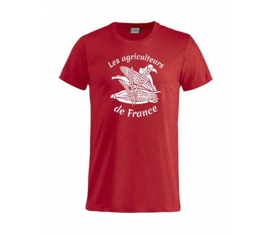 AGRICULTEURS DE FRANCE - T-SHIRT HOMME ROUGE