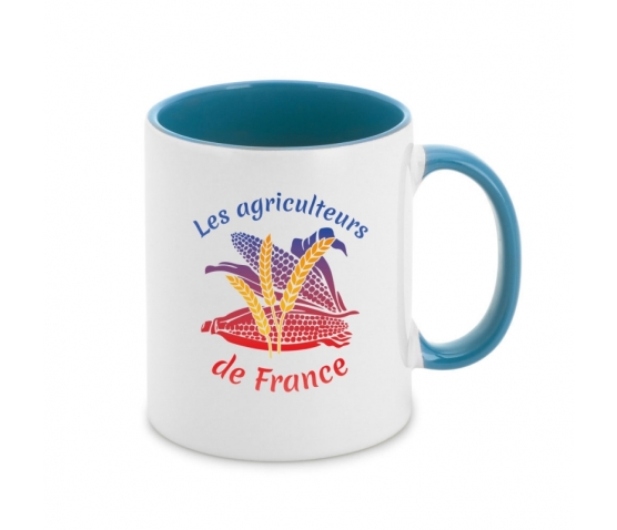 Mug blanc et bleu