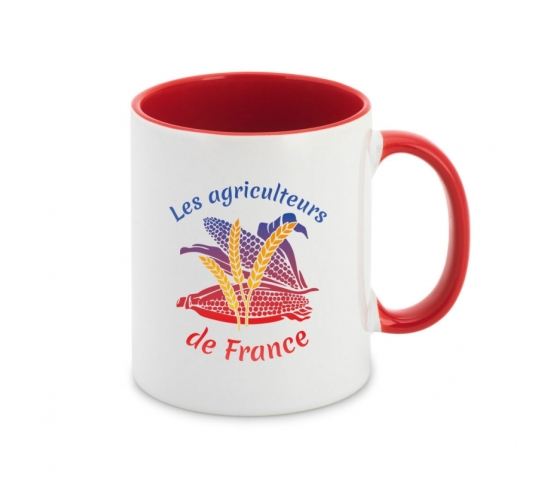 Mug blanc et rouge